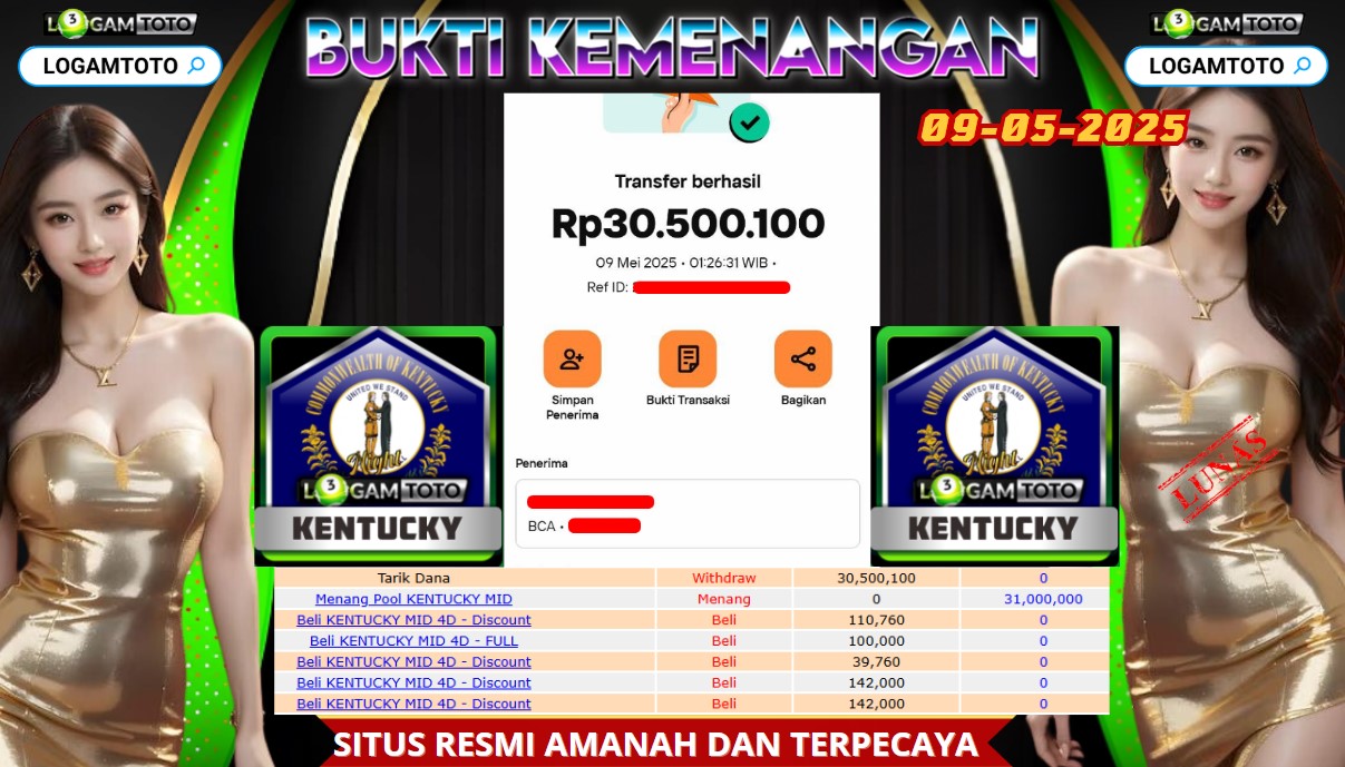 SELAMAT KEPADA MEMBER SETIA LOGAMTOTO BERHASIL JACKPOT TOGEL DI PASARAN KENTUCKY MIDDAY